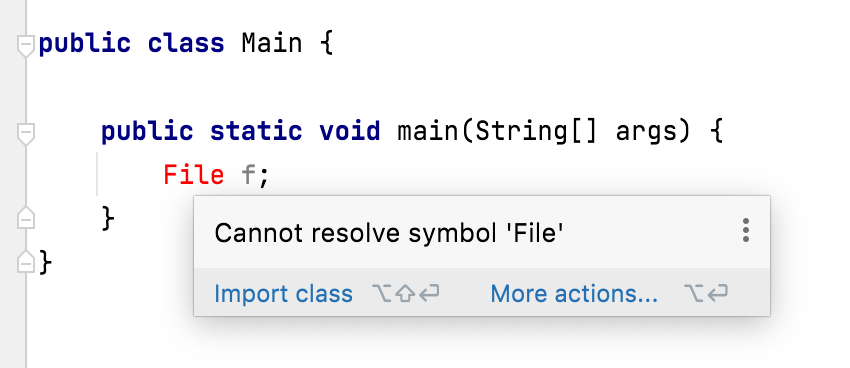common syntax error: cannot resolve symbol X