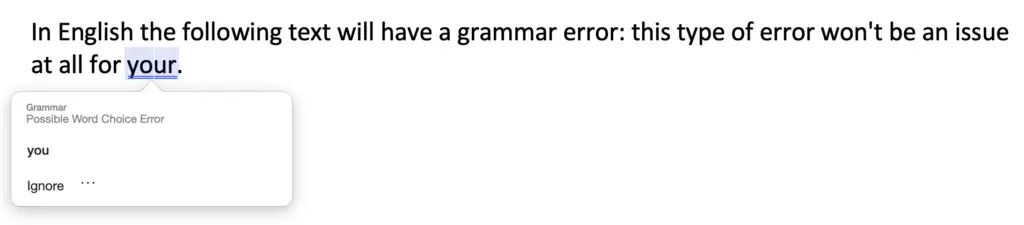 English grammar error